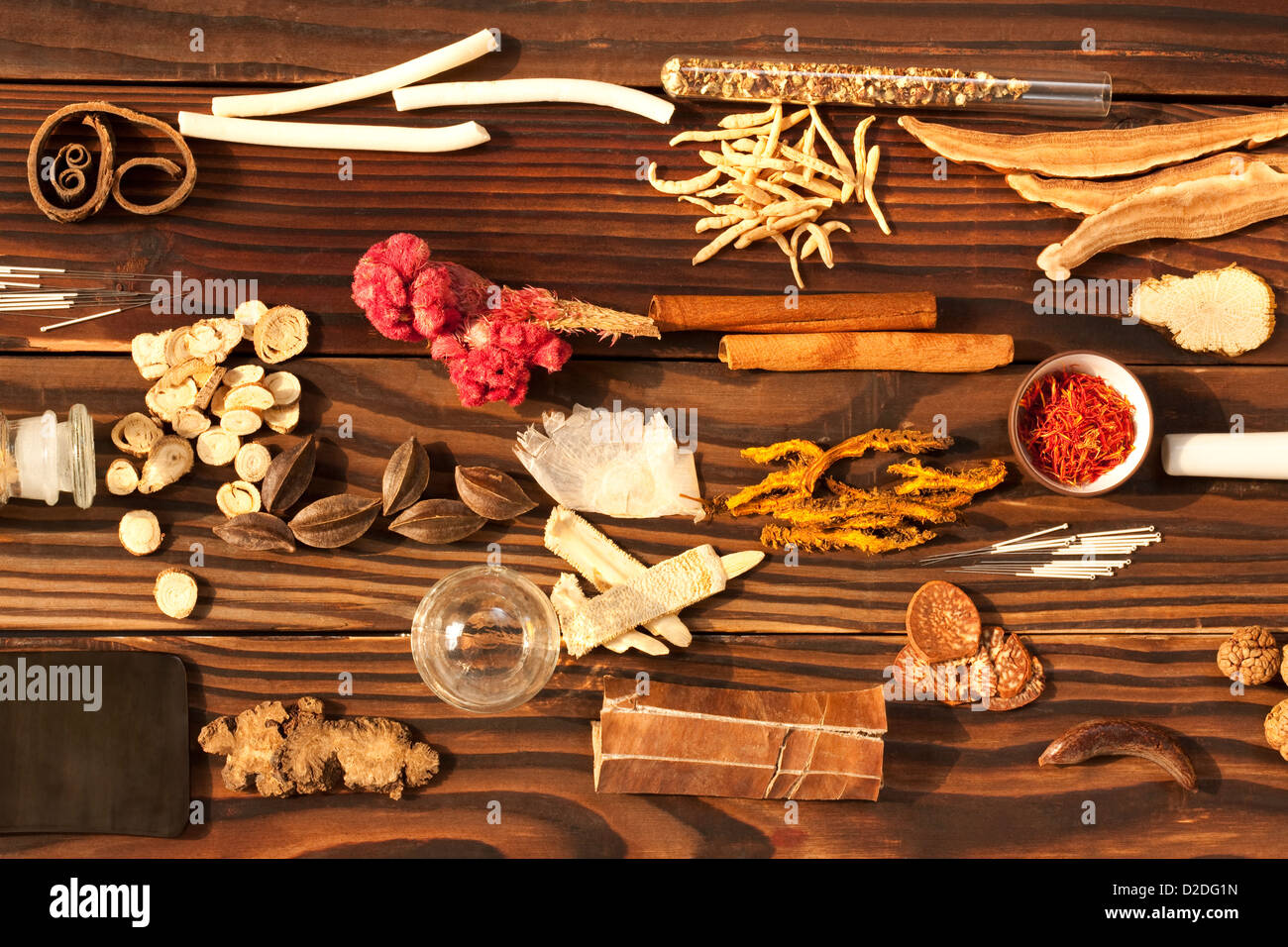 Traditional Chinese herbal medicine therapy Stock Photo