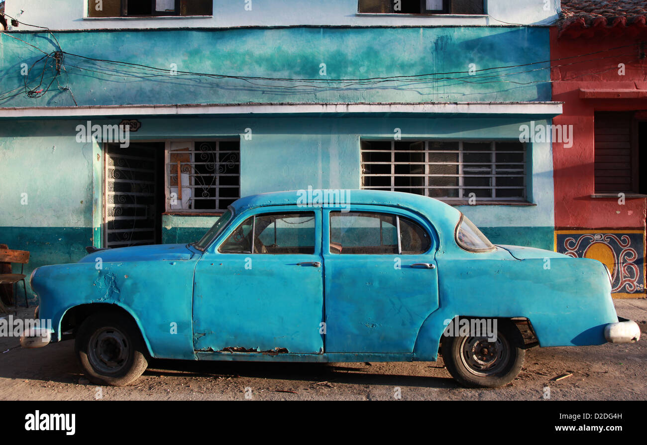 Classic American Vintage Cars in Havana Cuba Stock Photo