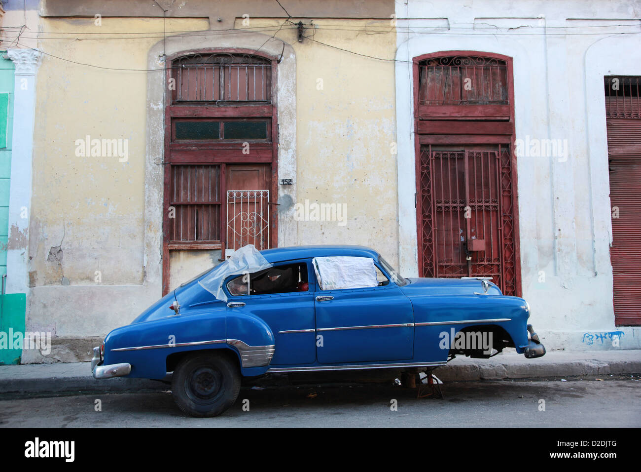 Classic American Vintage Cars in Havana Cuba Stock Photo