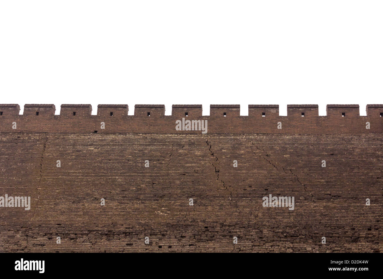 Town wall with Merlons and arrow loops, Pingyao, China Stock Photo