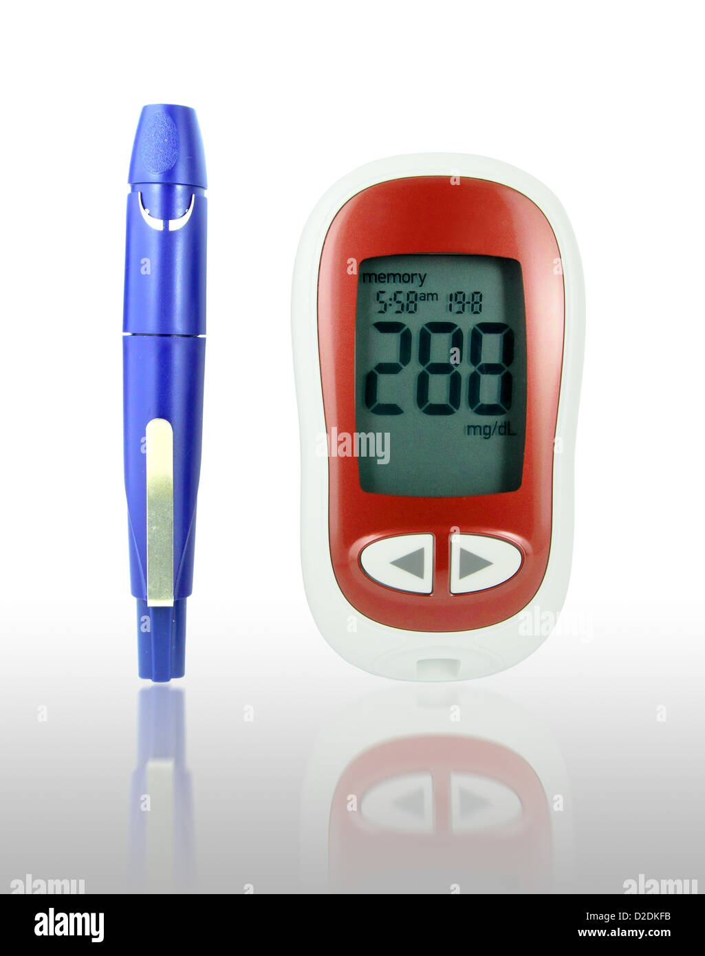 glucose blood test really high results with shadow Stock Photo Alamy