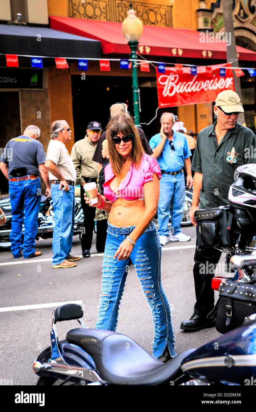 Motorcycle party woman biker hi-res stock photography and images - Alamy