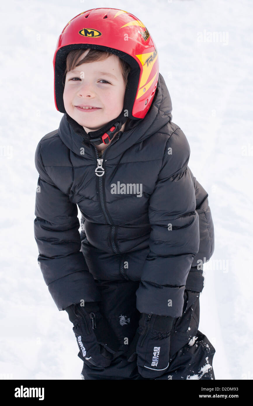 Portrait of the boy with a helmet Stock Photo Alamy