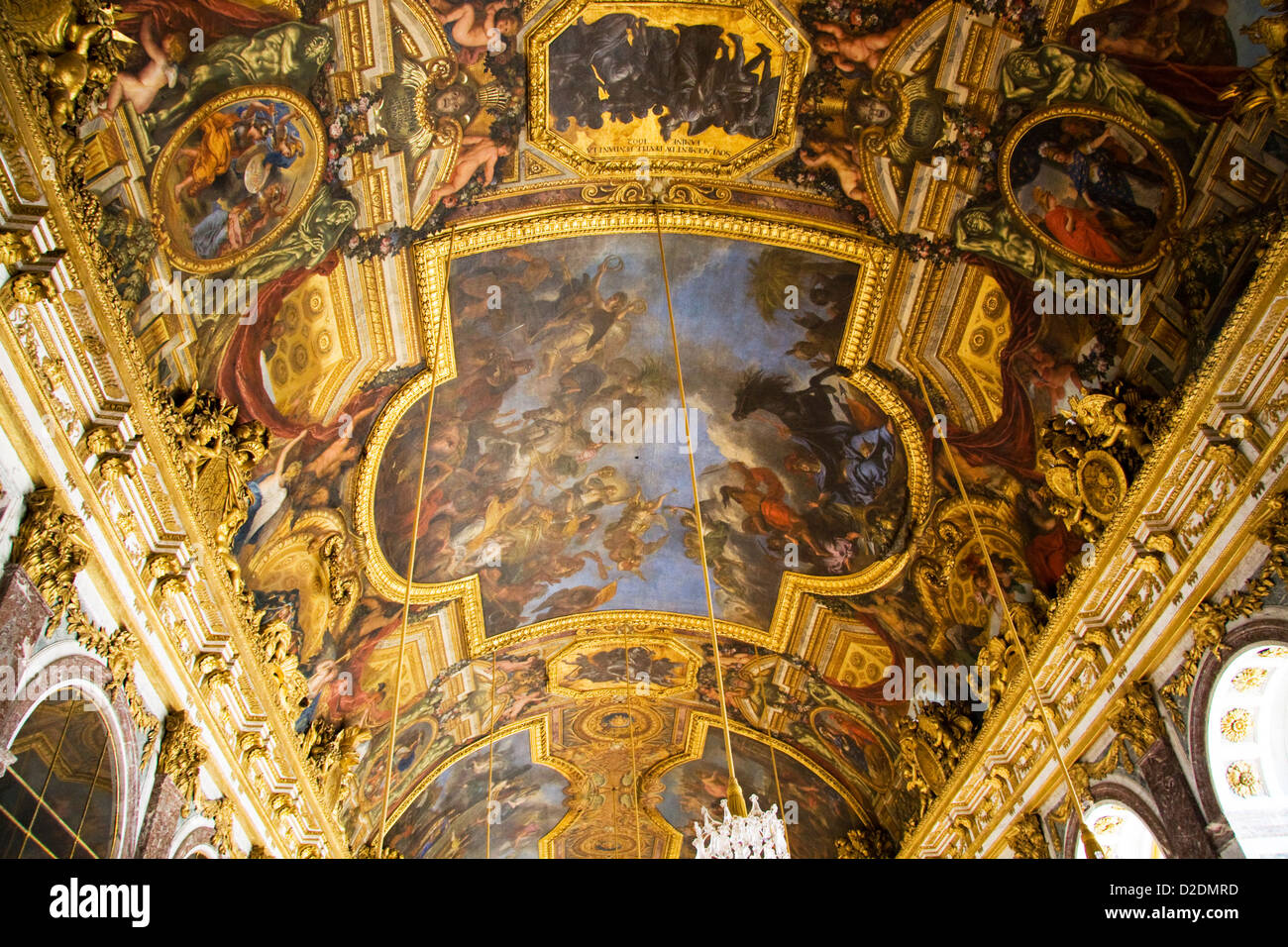 The ceiling, by Le Brun, of the Grand Gallery of the Palace of ...