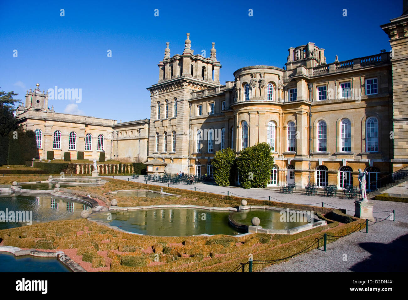 Blenheim Palace from the Water Terrace, Oxfordshire, England Stock Photo