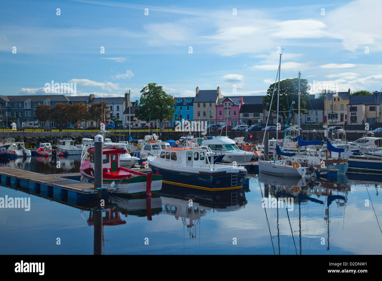 Fishing boats in Ballycastle marina, County Antrim, Northern Ireland. Stock Photo