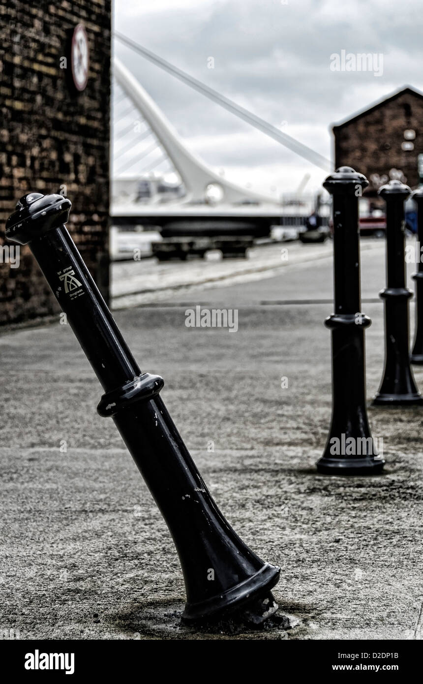 Background of The Samuel Beckett Bridge, Dublin, Ireland Stock Photo