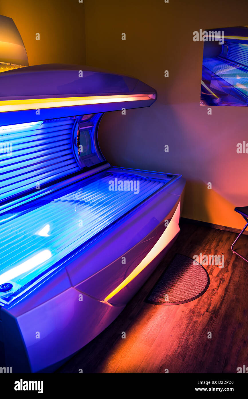 tanning salon at the gym studio Stock Photo Alamy