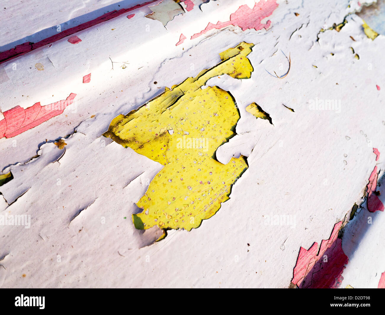 Peeling Paint on Upturned Hull of Wooden Boat Stock Photo Alamy