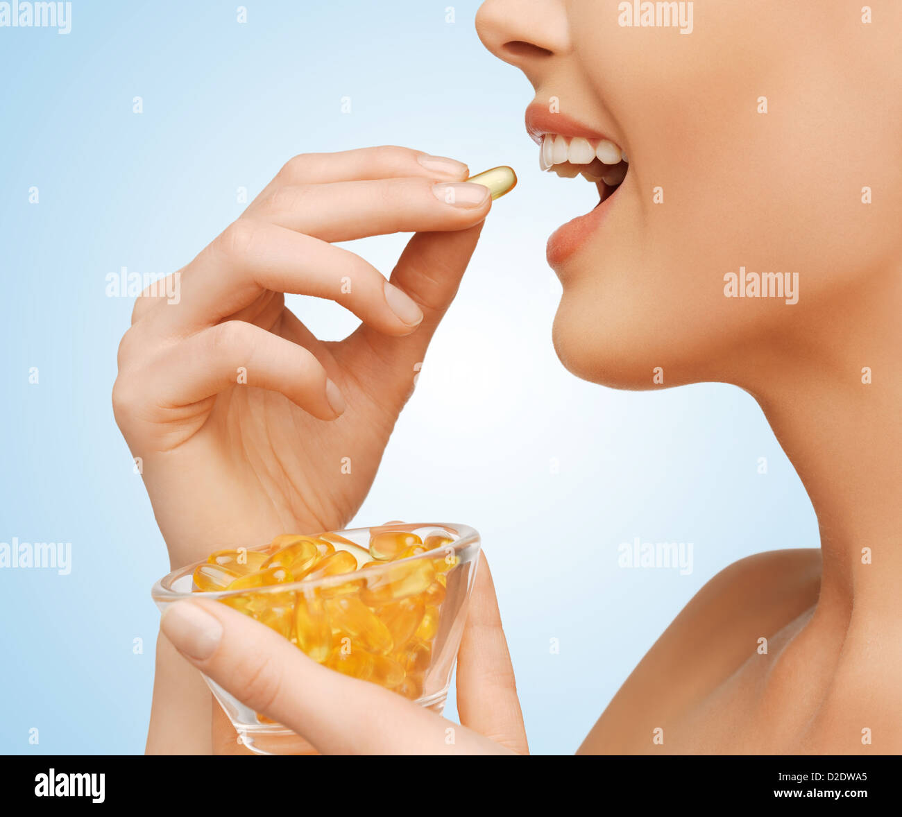 woman with vitamins Stock Photo - Alamy