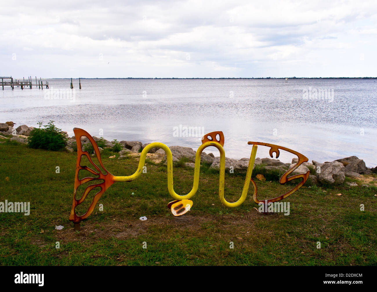 Fun Fish Bike Racks Indian river lagoon causeway hi-res stock photography and images - Alamy