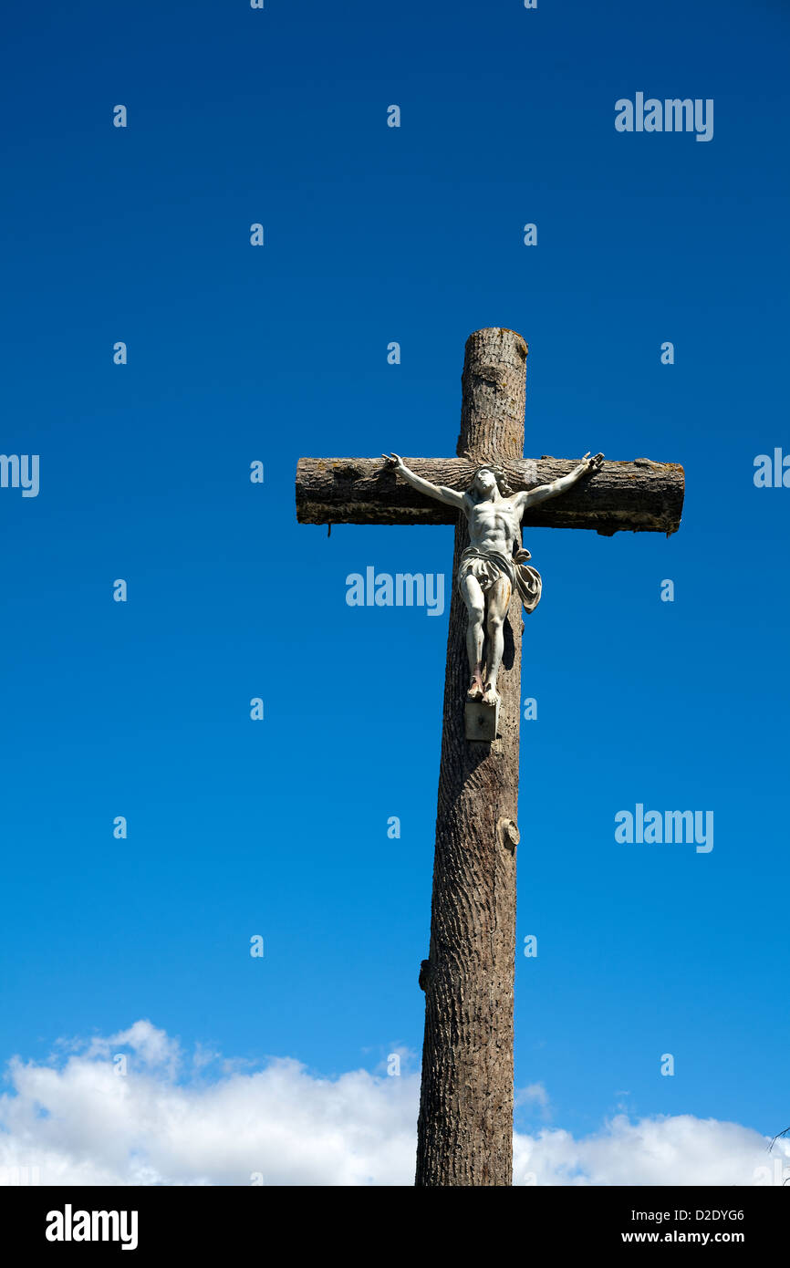Jesus on the cross, With Sky Stock Photo - Alamy