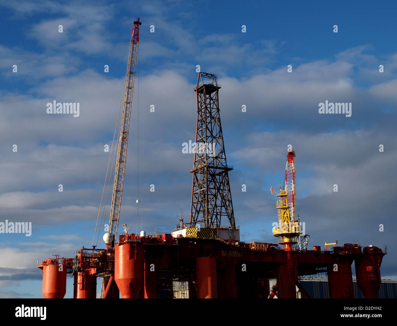 The Oil Rig Borgston Dolphin in the Dry Dock at the Nigg Energy Park ...