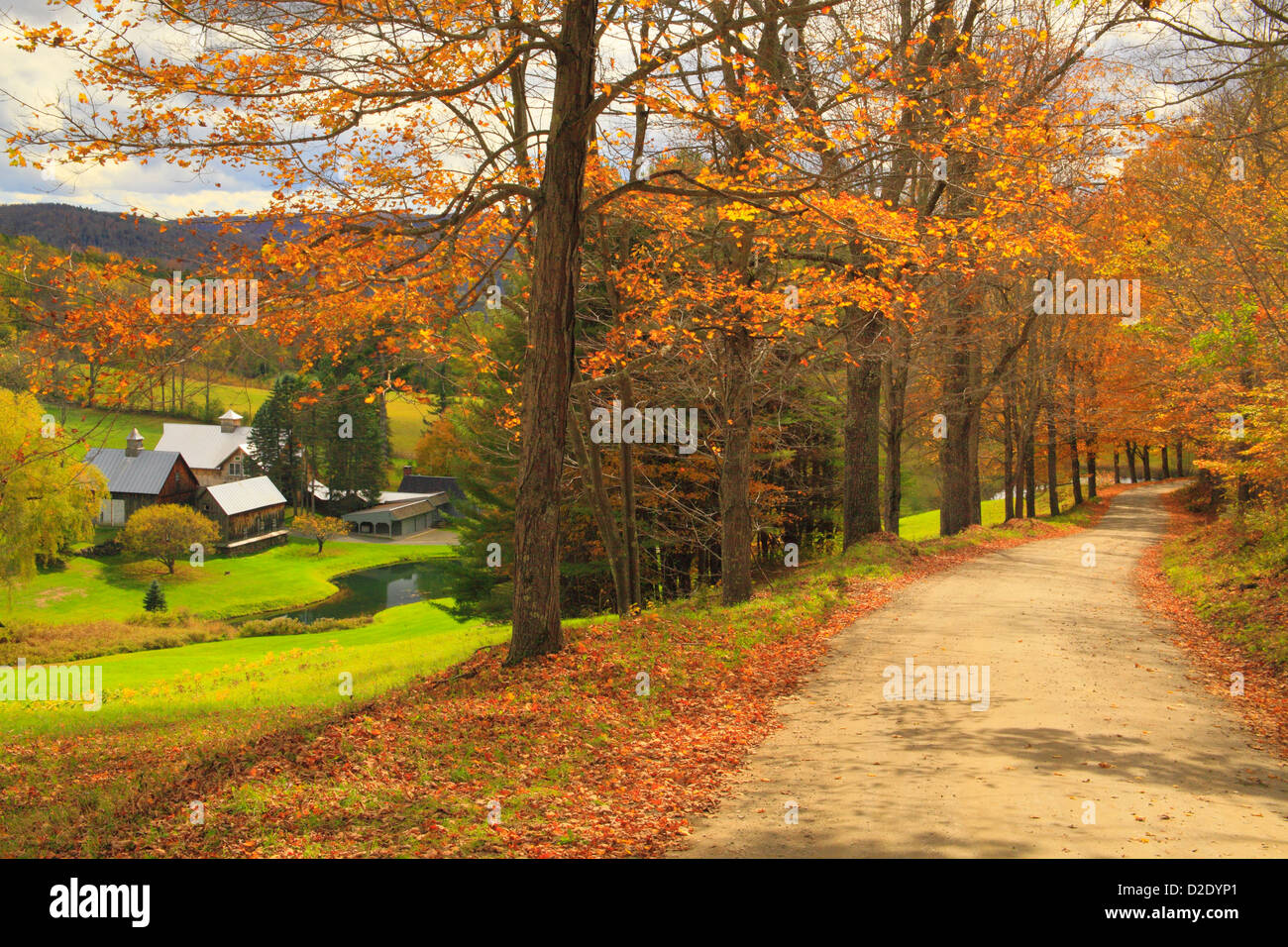 Farm on Pomfret Road, Woodstock, Vermont, USA Stock Photo Alamy