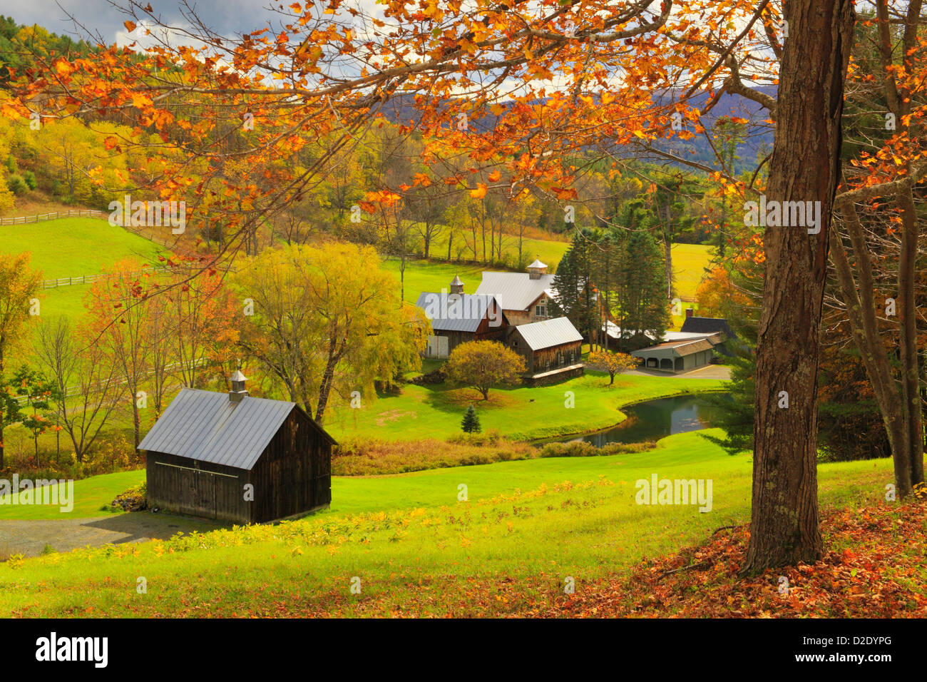 Farm on Pomfret Road, Woodstock, Vermont, USA Stock Photo Alamy