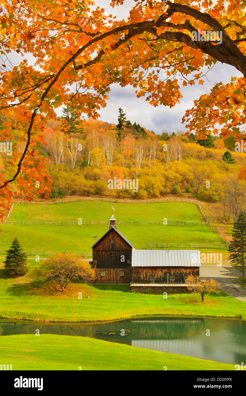 Farm on Pomfret Road, Woodstock, Vermont, USA Stock Photo Alamy