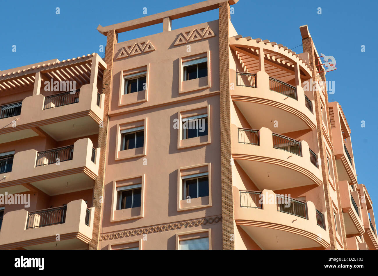 New apartment block, Marrakech, Morocco Stock Photo Alamy