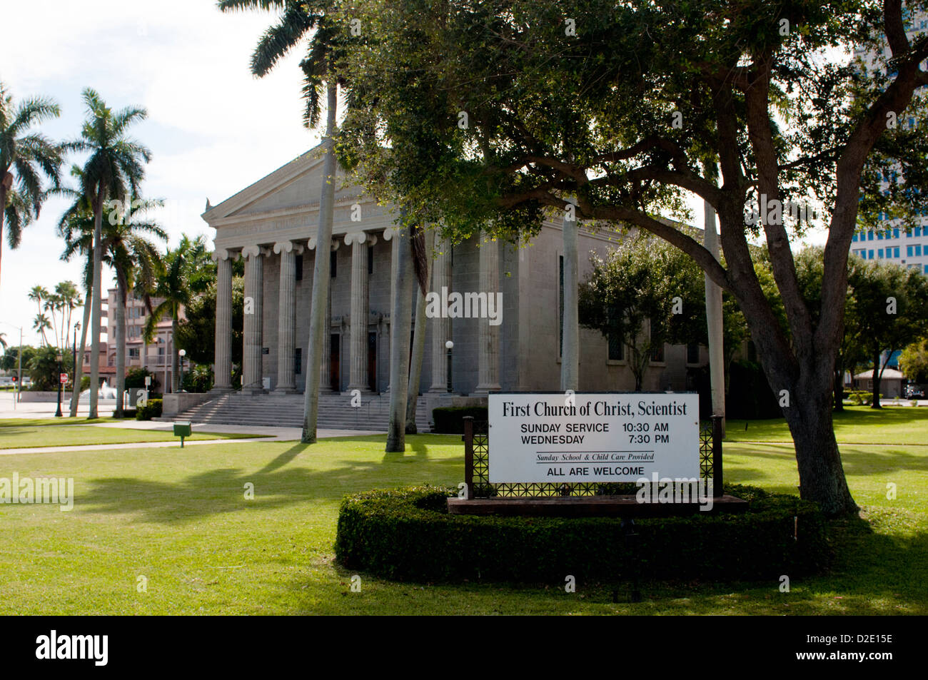 The First Church of Christ Scientists, Christian Science, West Palm Beach Florida Stock Photo