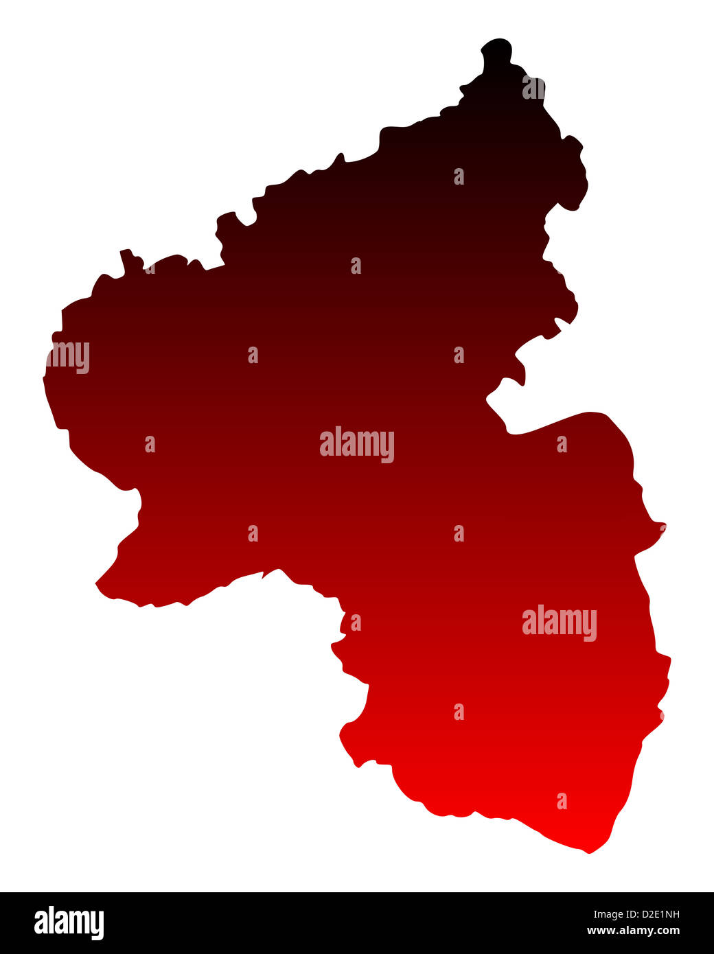 Map of RhinelandPalatinate Stock Photo Alamy