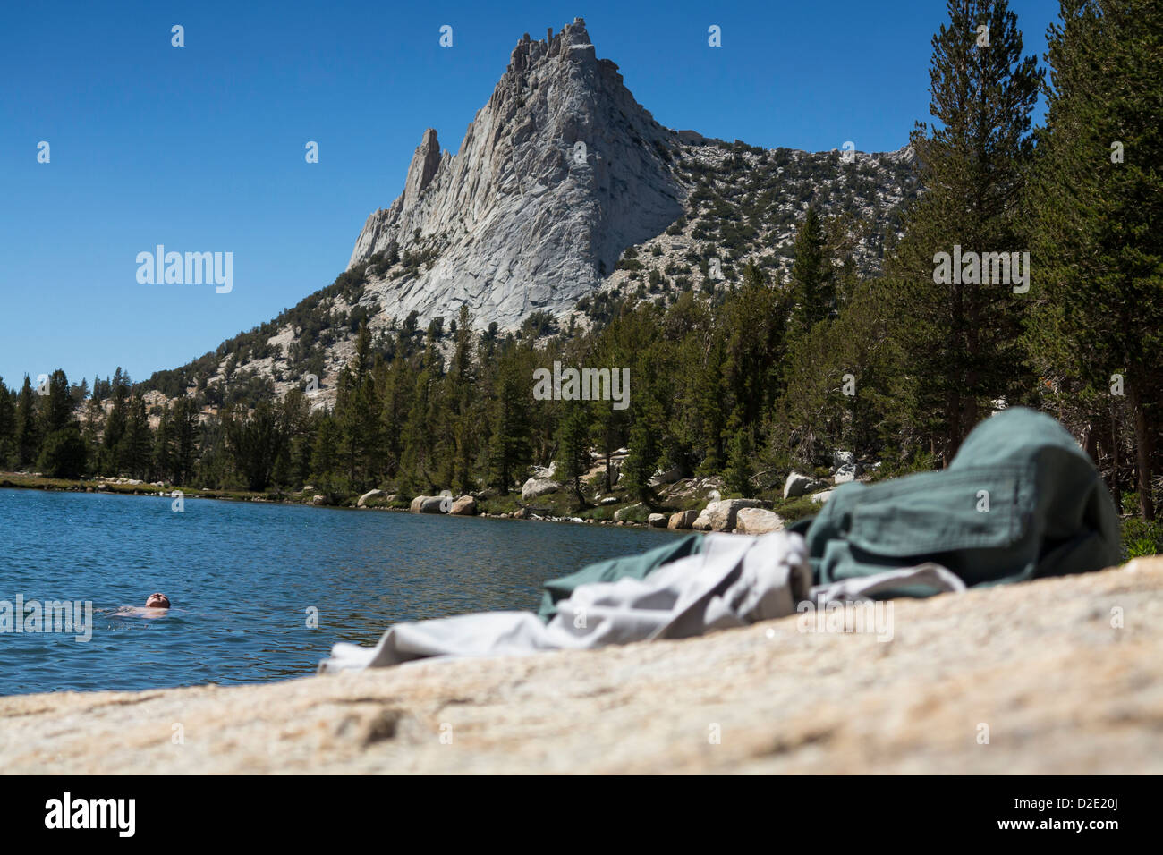 Rock Climbing Lifestyle Sierras California Stock Photo