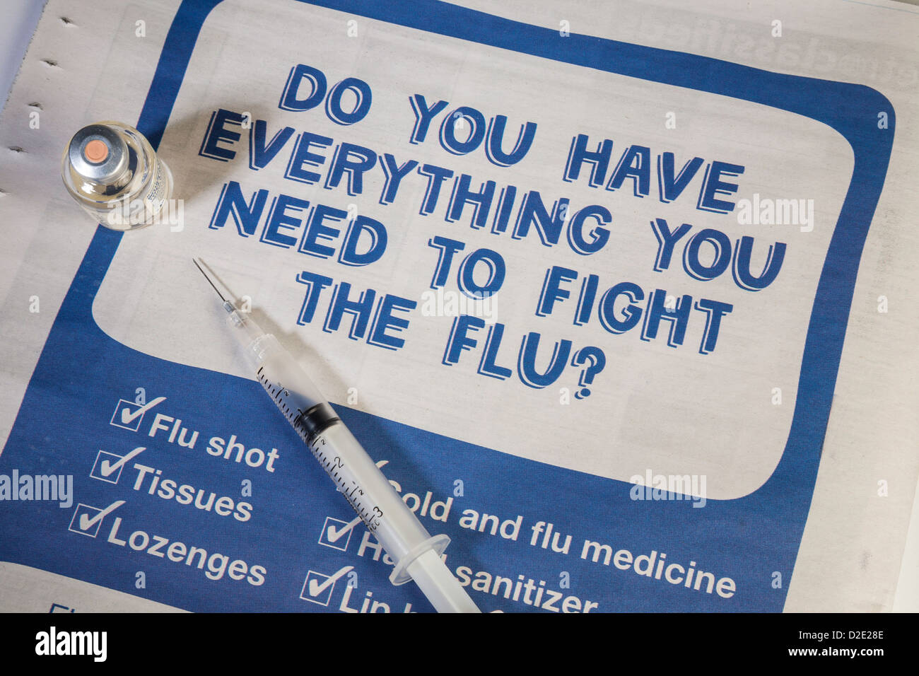 Influenza Season 2012-2013 Stock Photo