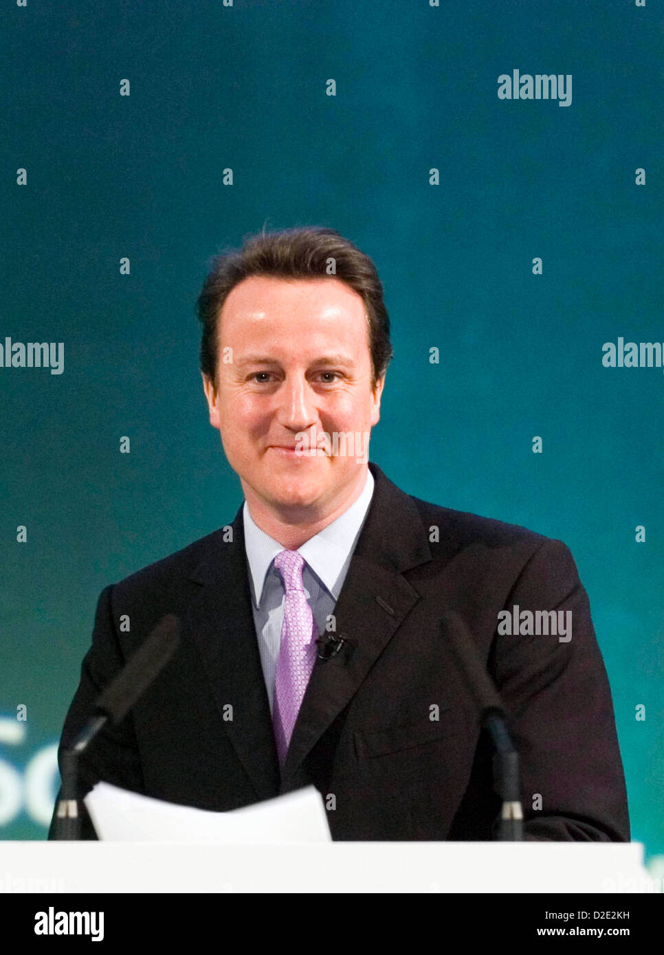 Prime Minister David Cameron pictured when in opposition. Stock Photo