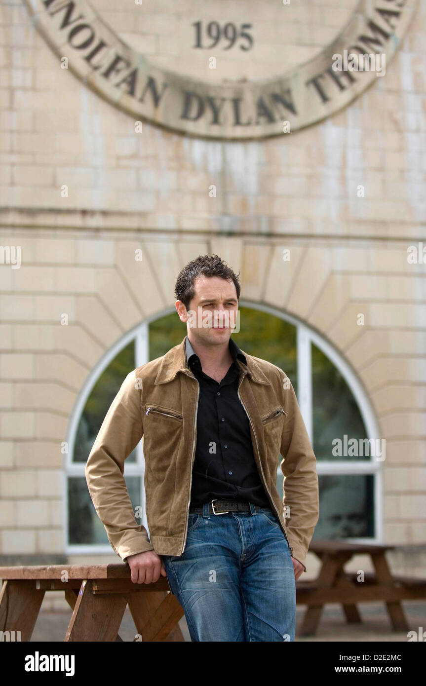 Welsh actor Matthew Rhys at the Dylan Thomas Centre in Swansea Stock(06)