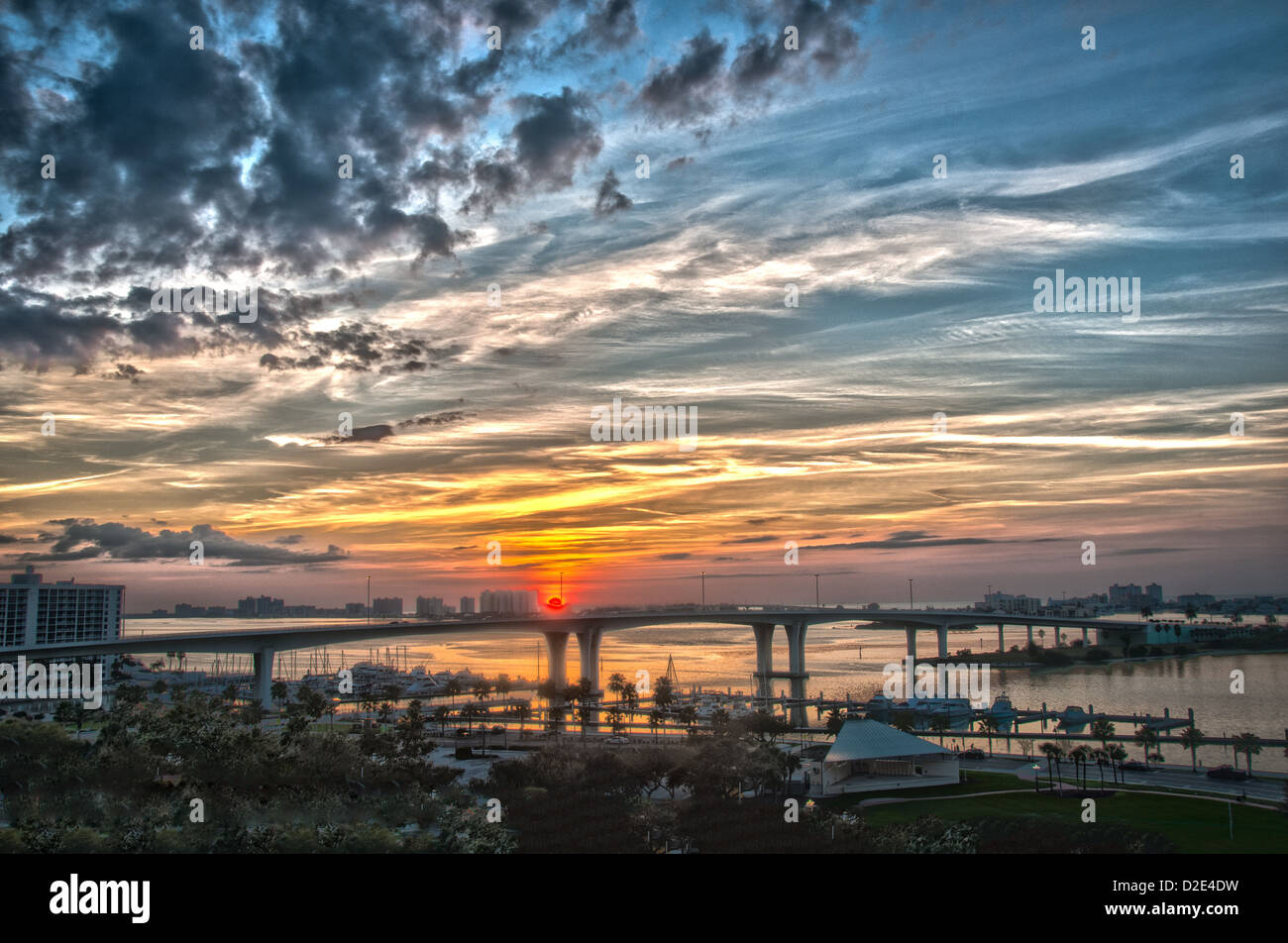 Photograph taken near sunset from the roof of the Clearwater Public ...