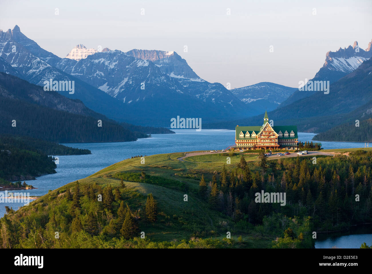 PRINCE OF WALES HOTEL WATERTON LAKES NATIONAL PARK ALBERTA CANADA Stock
