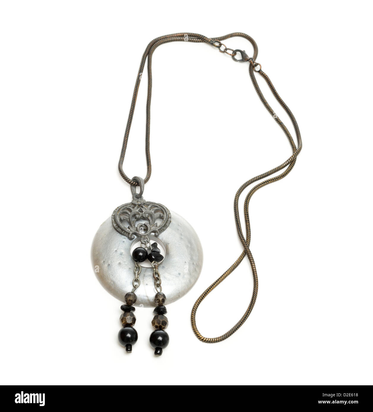 Necklace isolated on white background Stock Photo Alamy