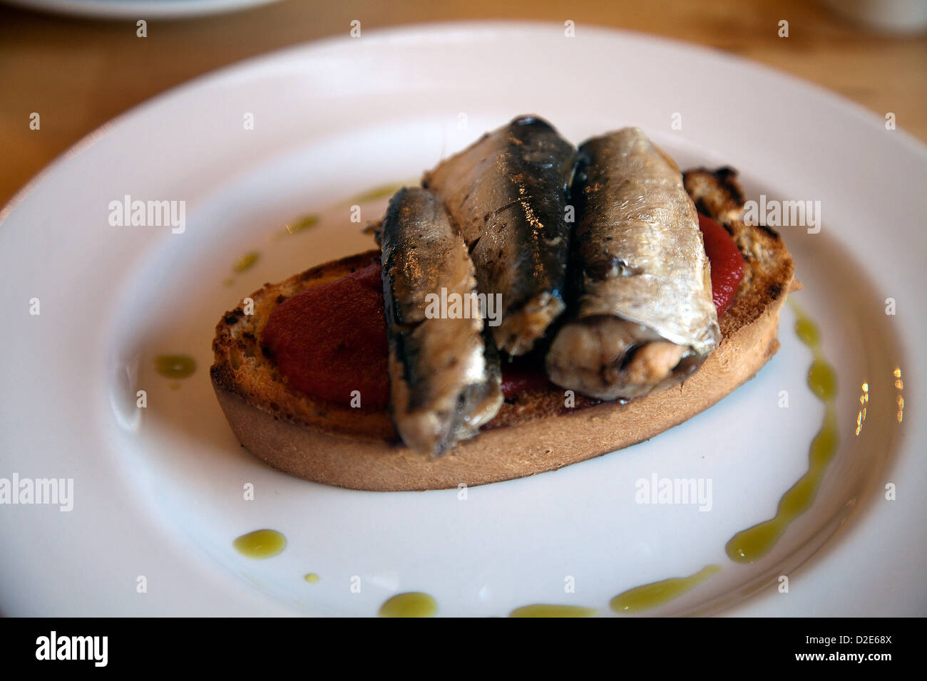 Sardines on toast Stock Photo Alamy