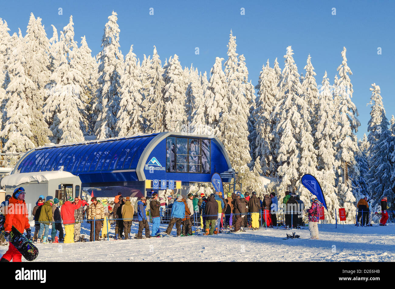 Mount Seymour ski hill quad chair lift Vancouver British Columbia