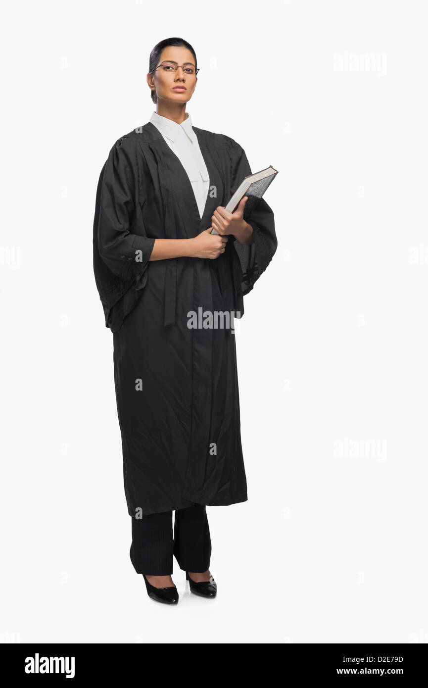 Portrait of a female lawyer holding a book Stock Photo