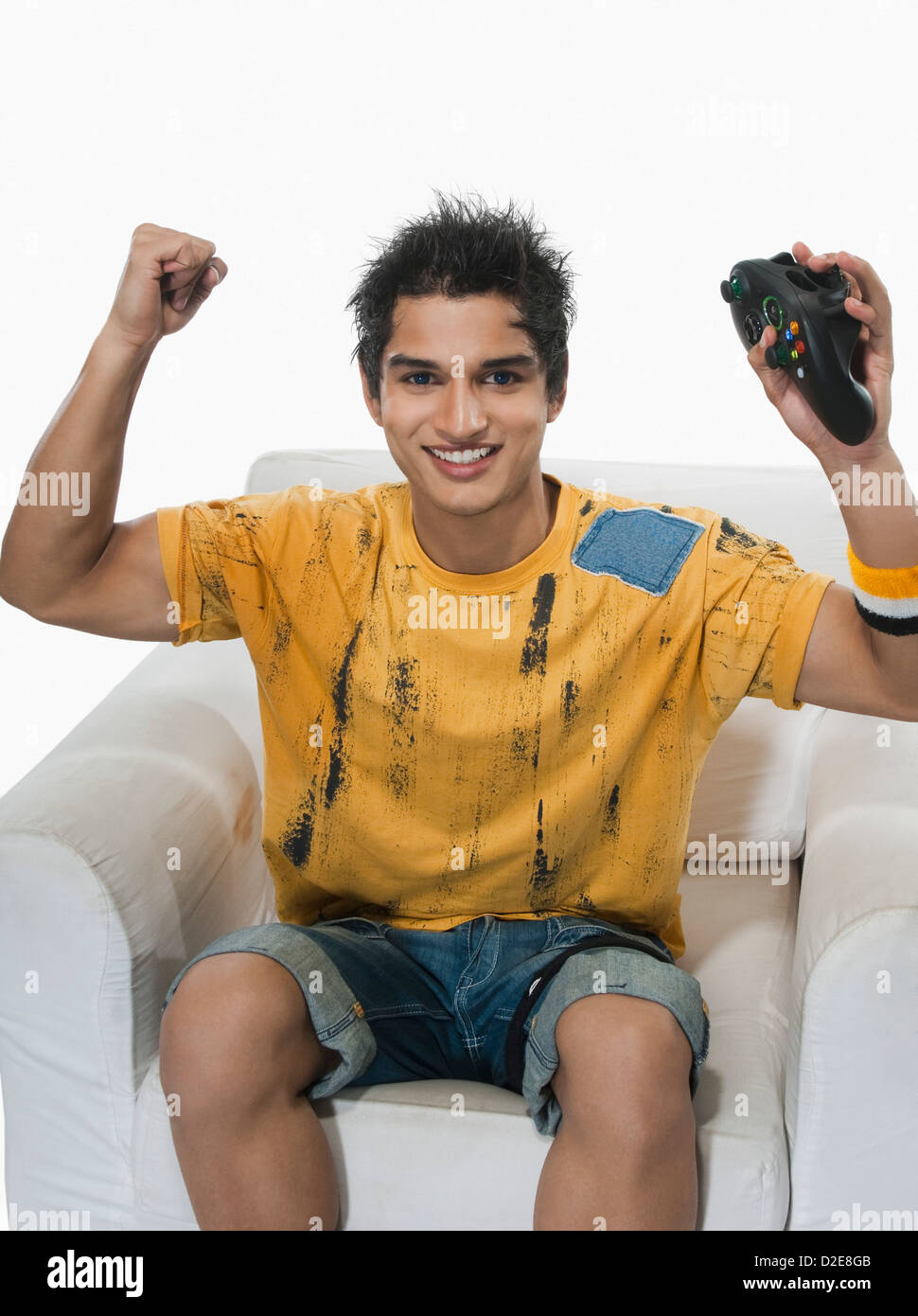 Portrait black man cheering hi-res stock photography and images - Alamy