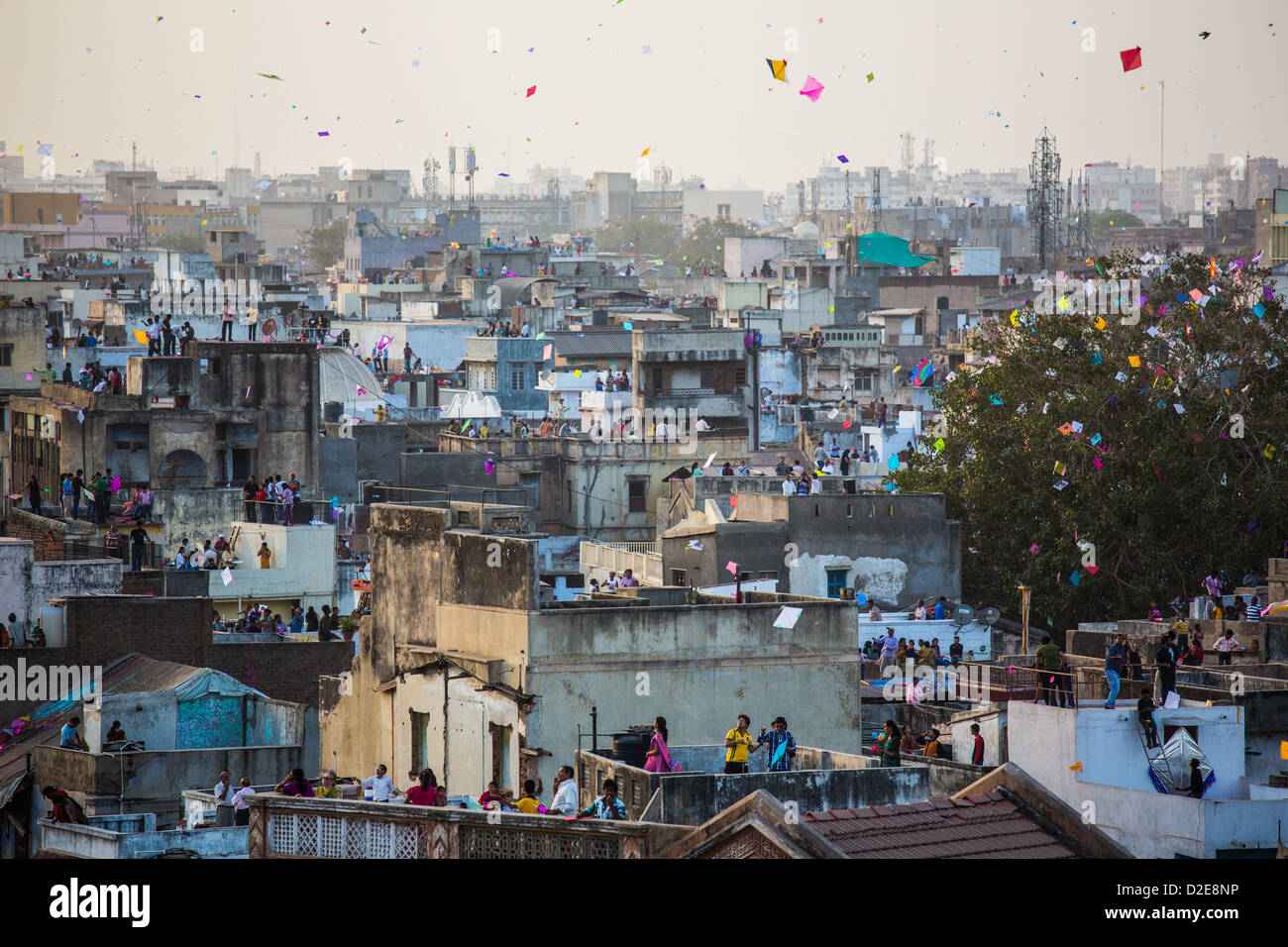 Kite Festival or Uttarayan in Ahmedabad, Gujarat, India Stock Photo Alamy
