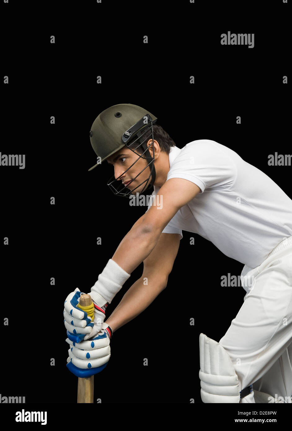 Cricket batsman playing defensive hires stock photography and images Alamy