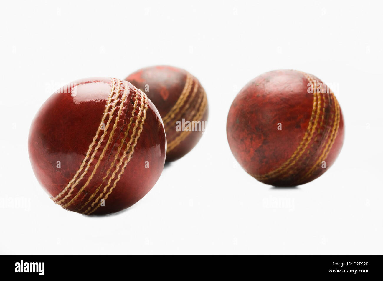 Closeup of old and new cricket balls Stock Photo Alamy