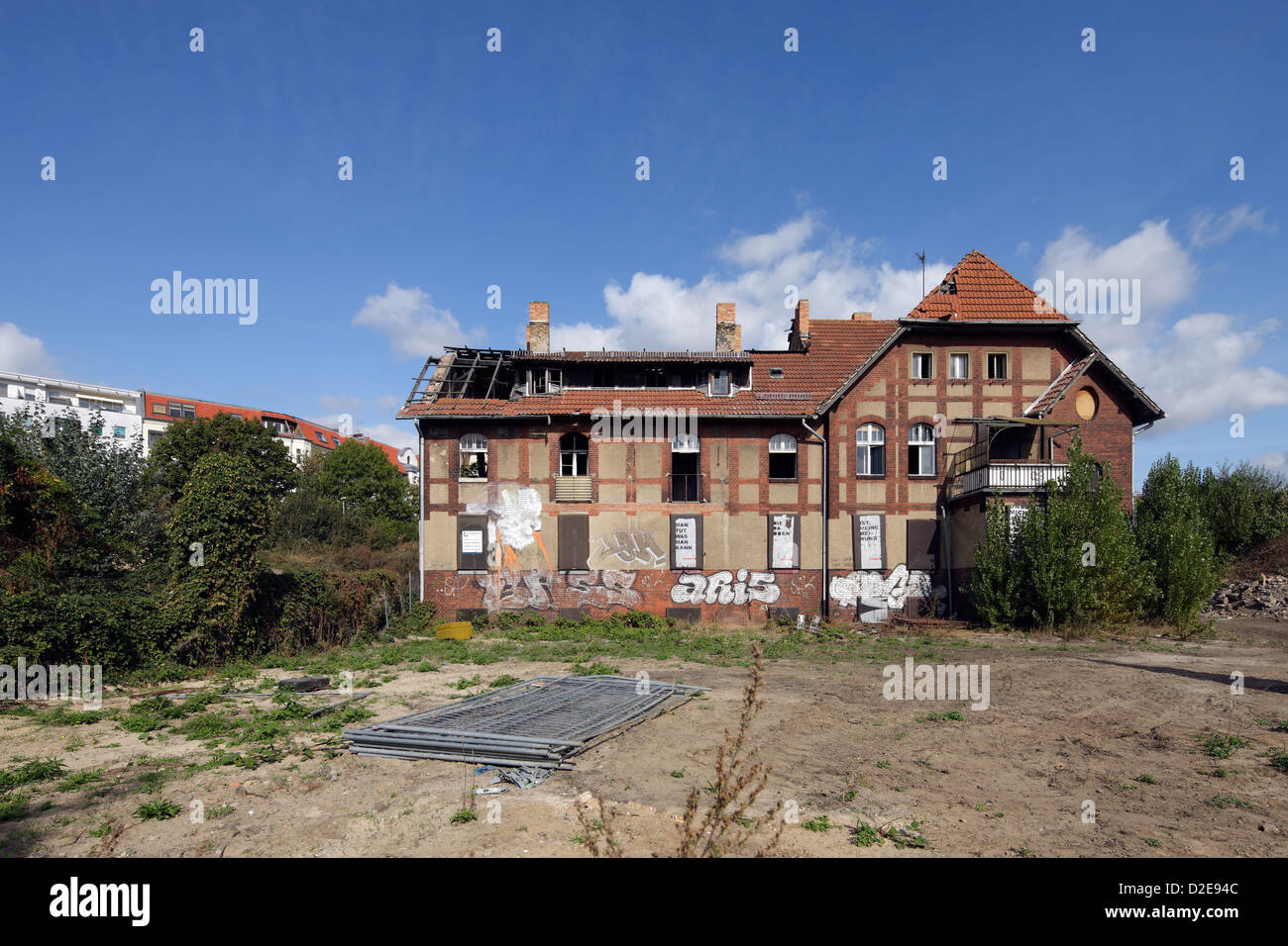 Berlin, Germany, ruins of an official residence on Ostkreuz Stock Photo