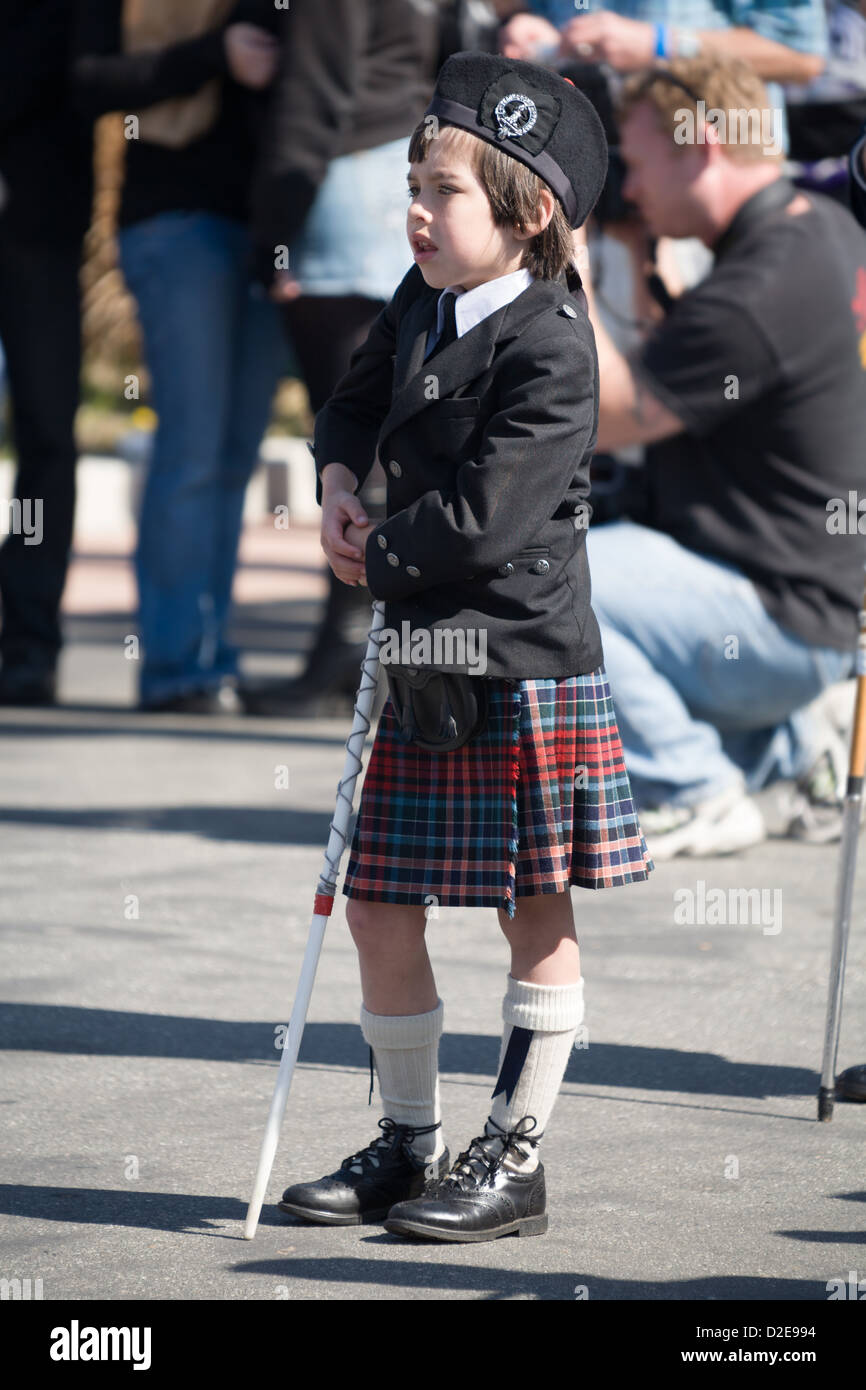 little boy in kilt