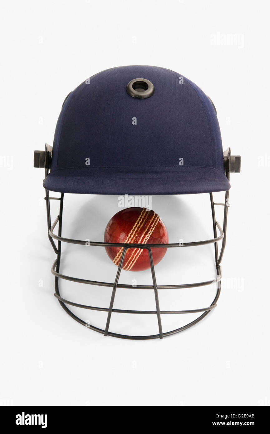 Close up cricket ball helmet Cut Out Stock Images & Pictures Alamy