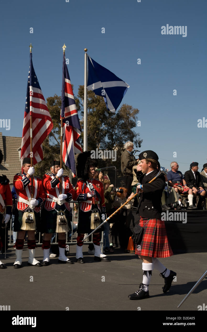 Drum major in the Grand Parade of Clans at the Scotsfest Scottish