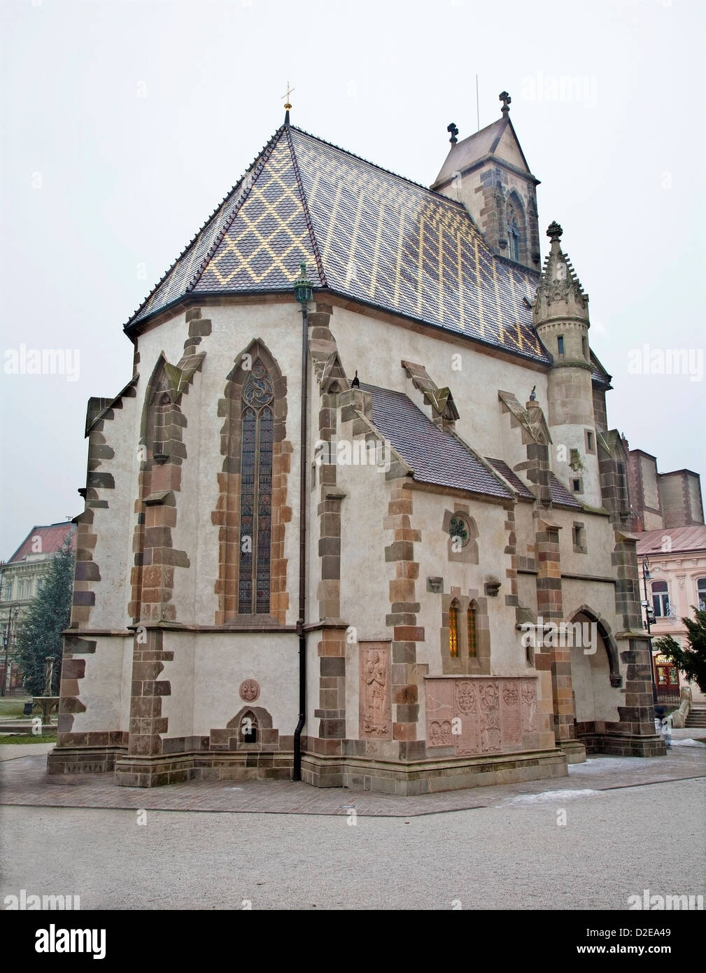 Kosice - Saint Michaels chapel in winter. Stock Photo
