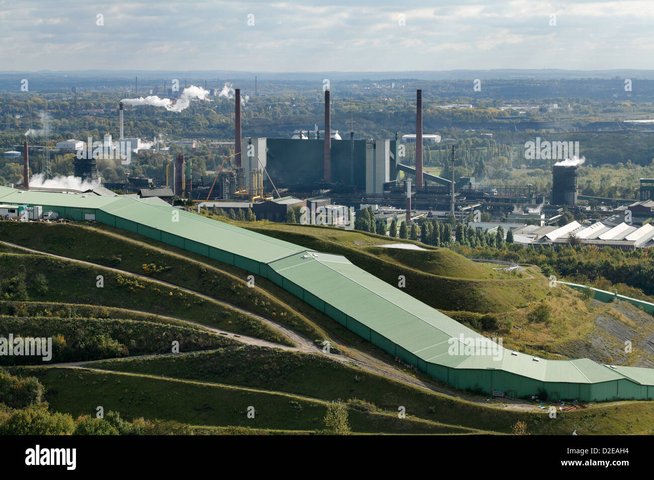 Bottrop, of Germany, and views of the Alpin Center Bottrop and the Prosper coke Stock Photo