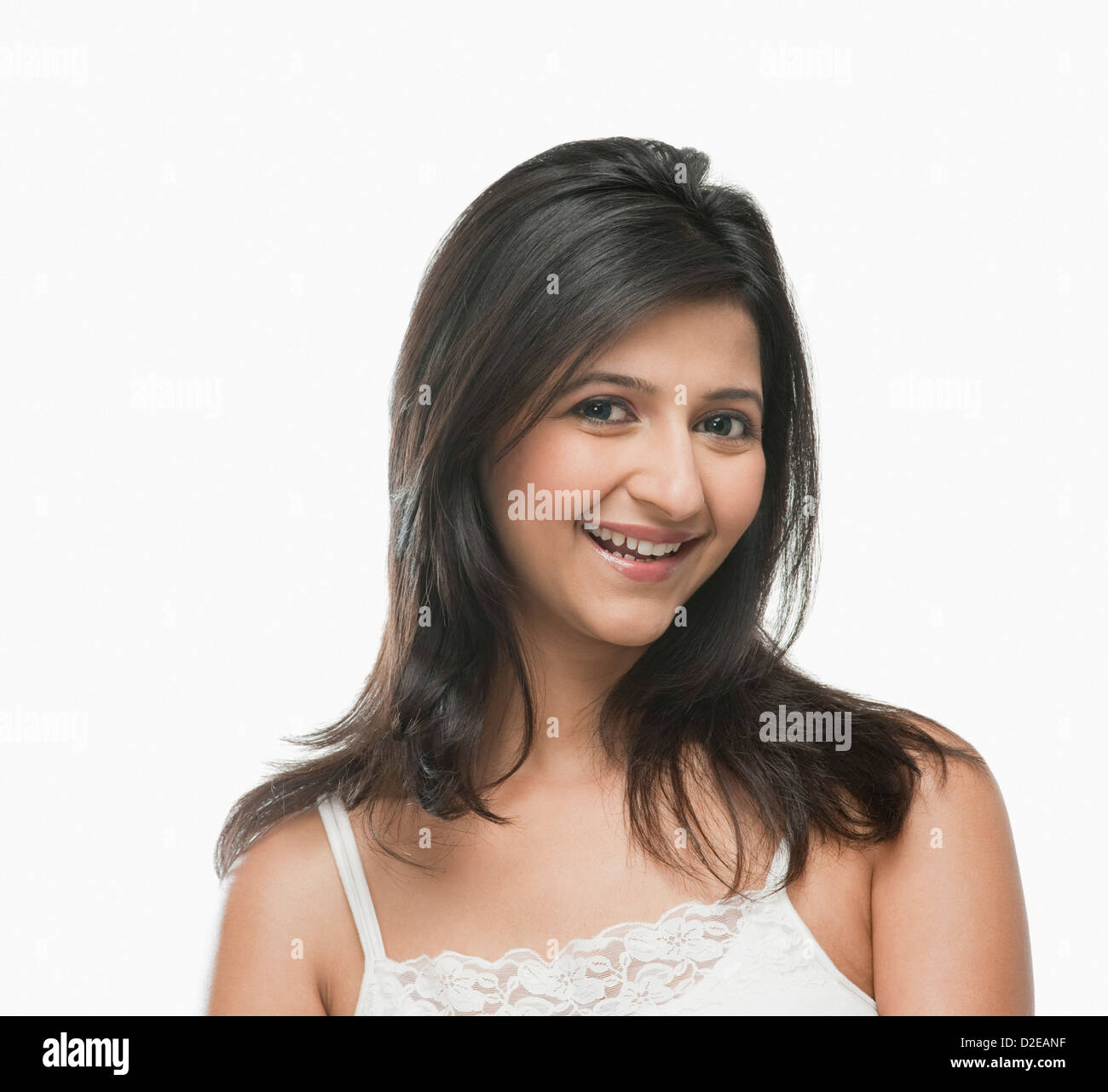 Portrait of a woman smiling Stock Photo - Alamy