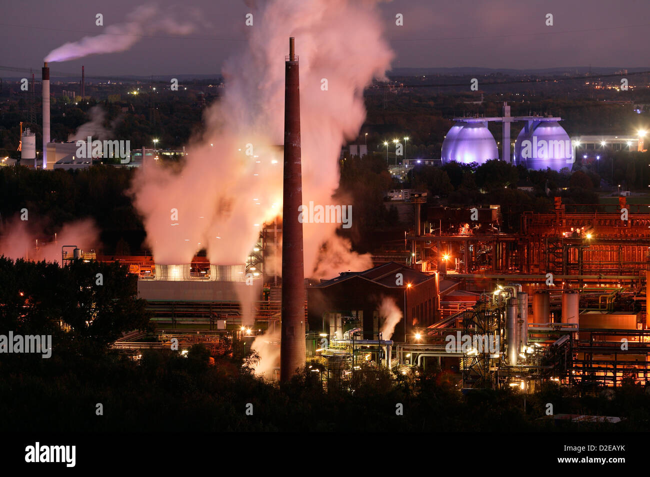 Bottrop, Germany, the Prosper coke in the evening Stock Photo Alamy