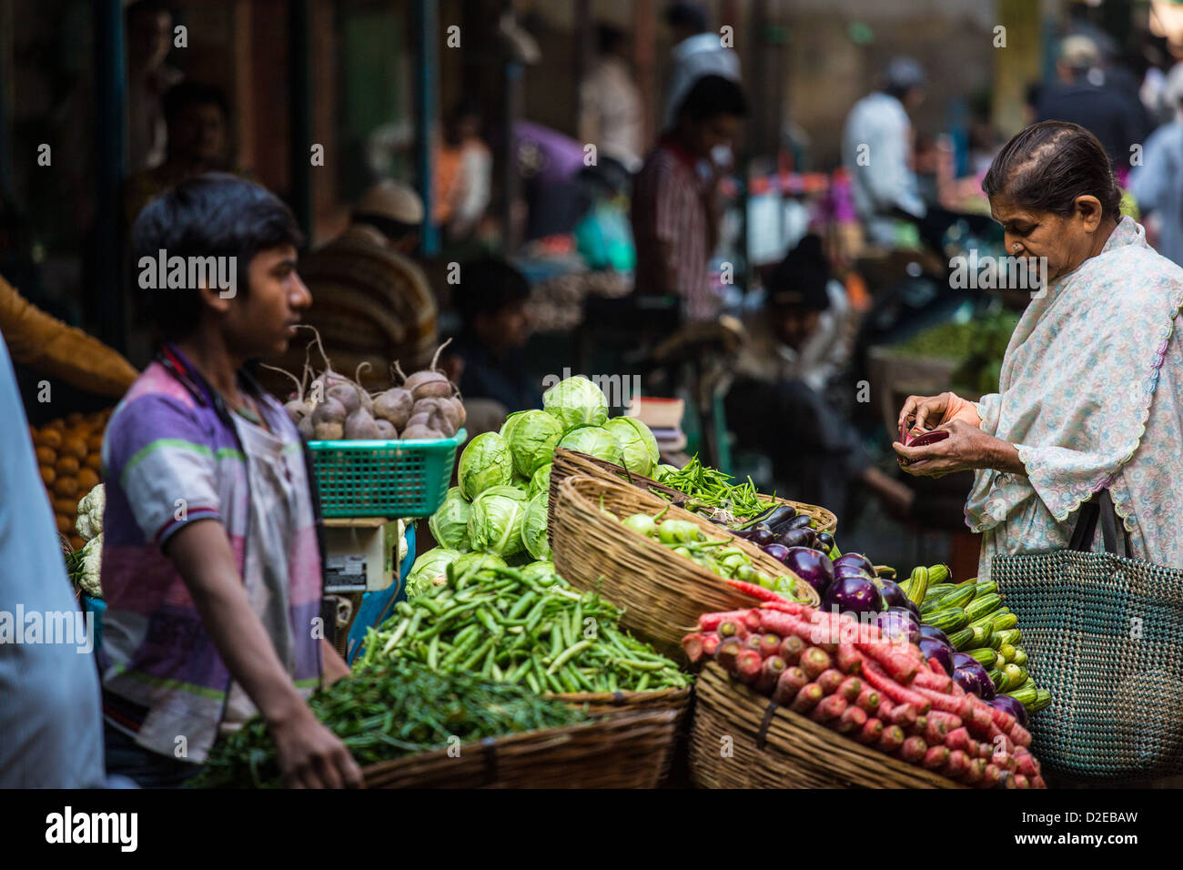 Vegetable market, Ahmedabad, Gujarat, India Stock Photo Alamy