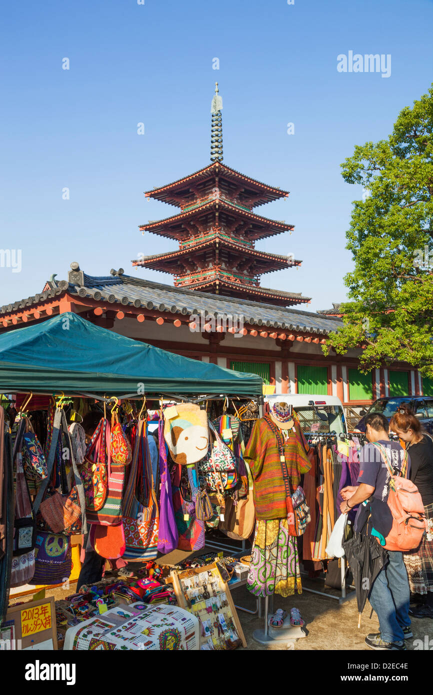 Japan, Honshu, Kansai, Osaka, Tennoji, Shitennoji Temple, Flea Market