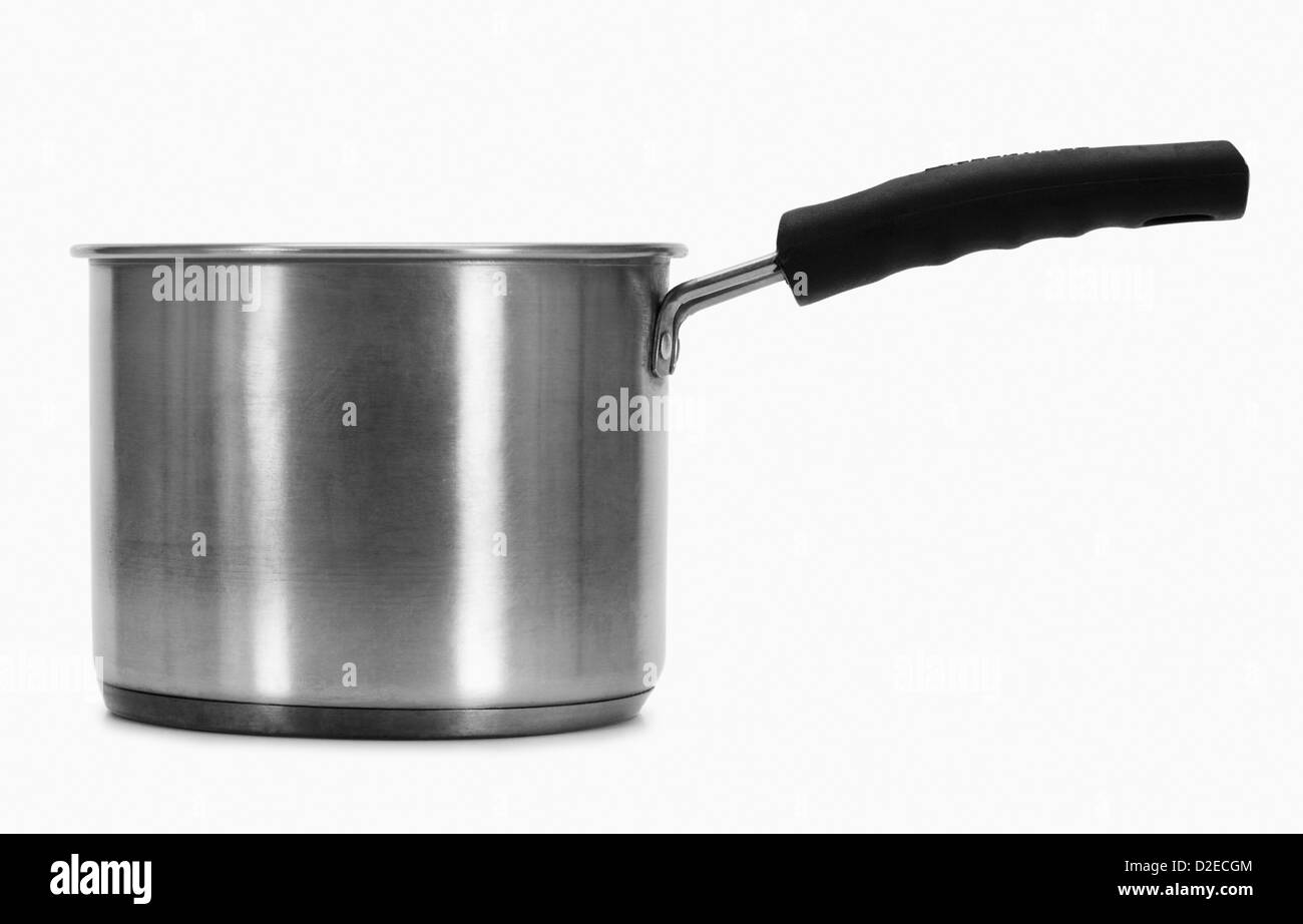 Stainless steel saucepan cut out hires stock photography and images