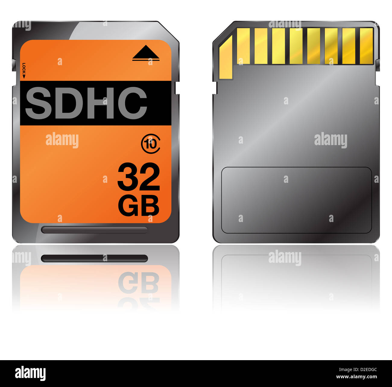 SD, SDHC, SDXC memory card illustration Stock Photo Alamy