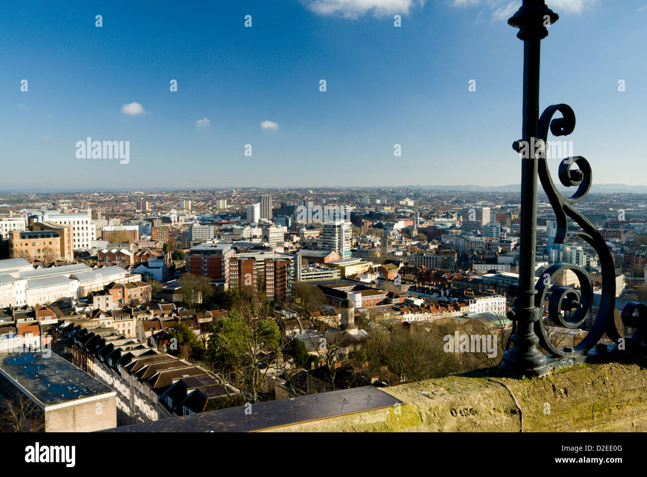 bristol skyline from the top of the cabot tower brandon hill bristol